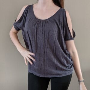 Kenar Grecian Drapey Cold Shoulder Top